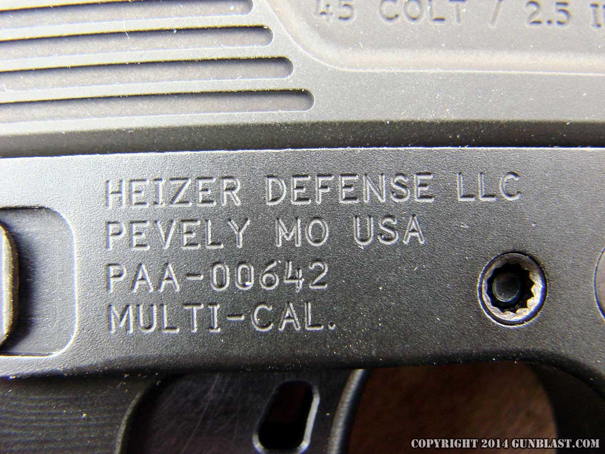 Heizer Def. Pocket Shotgun - .45-.410-2.5 Black Matte